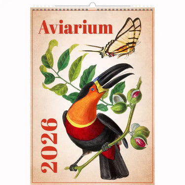 Ancient Bird Drawings Calendar A3+ 2026+